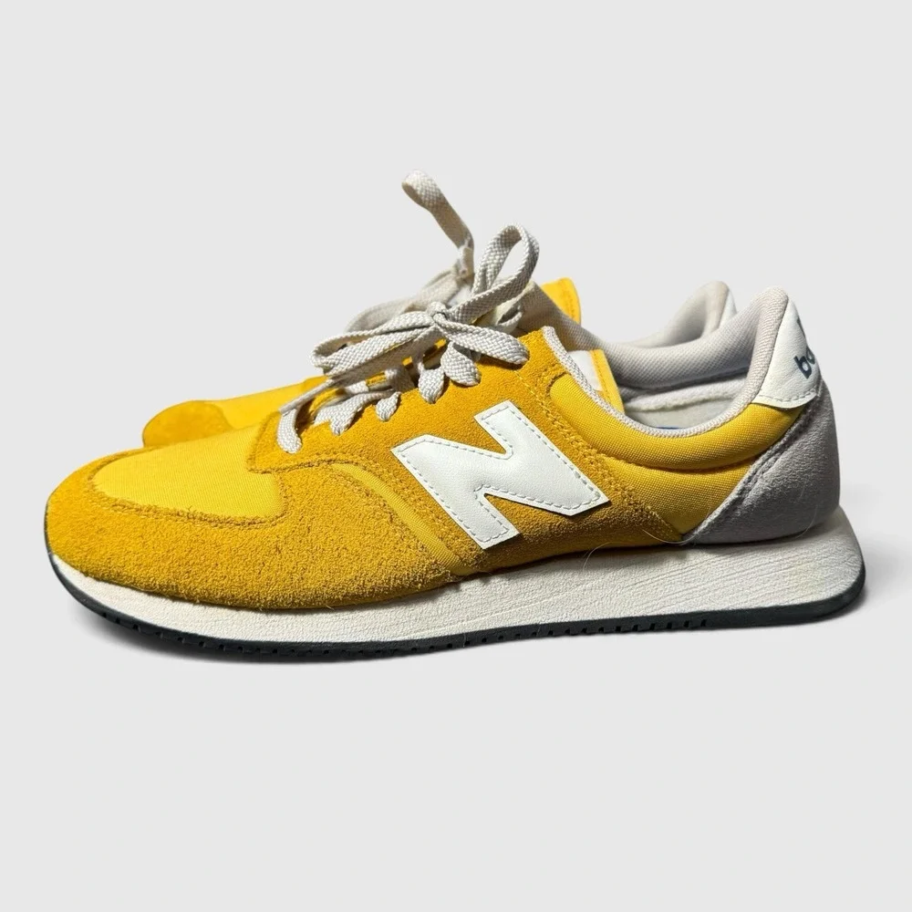New Balance 420 Mens 8.5 Yellow Suede Nylon Retro Running Sneakers UL420TT2 Low